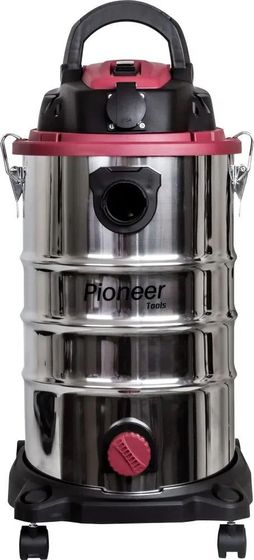 Строительный пылесос Pioneer VC299C 1600Вт (уборка: сухая/влажная) серебристый/бордовый/черный