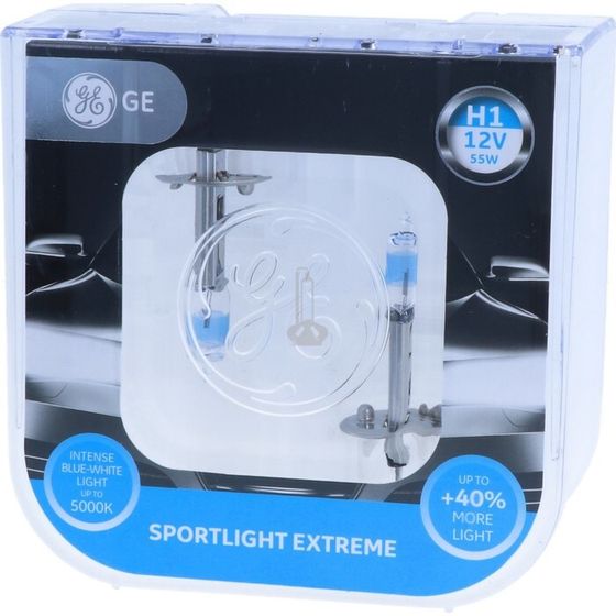 Лампа General Electric SportLight Extreme, H1, 12 В, 55 Вт, набор 2 шт, 50310SUP (уп.2)