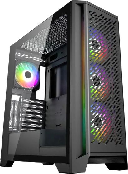 Корпус Oklick OCC-MD304 черный без БП ATX 10x120mm 5x140mm 2xUSB2.0 1xUSB3.0 audio bott PSU