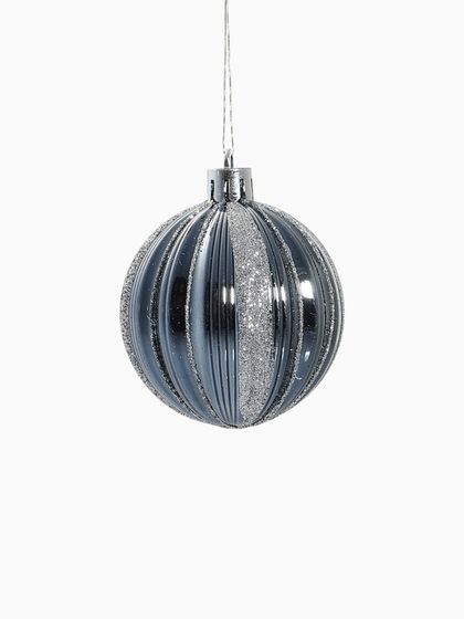 !09 Набор елочных шаров 12 штук пластик d-6 см. "Перелив" , цвет микс