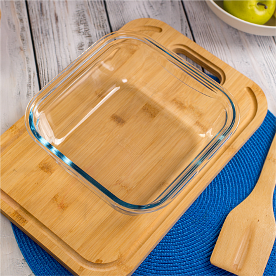 Блюдо для запекания и выпечки с крышкой COOK&amp;GO 21х21см квадратное