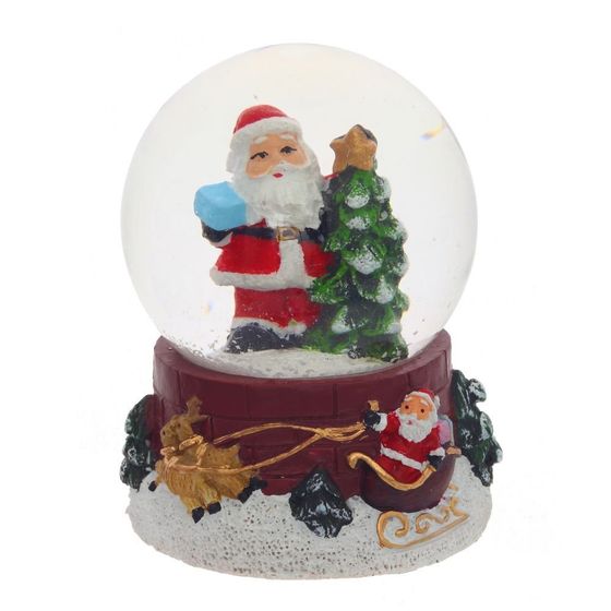 Фигурка декор в стекл шаре &quot;Дед Мороз/Снеговик/Олень/Санта&quot;, D4,5 см, L5 W5 H6 см, 4в.
