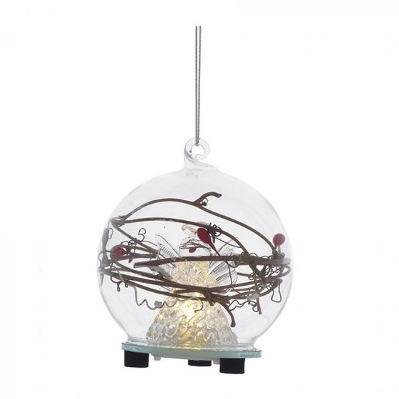 Украшение новогоднее "Ангел" с подсветкой, D 8 см, L8 W8 H9,5 см