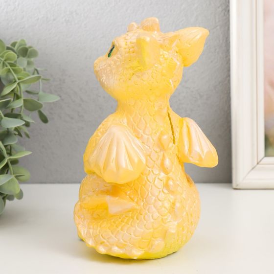 !09 Копилка "Дракончик" 18х10х10 см, цвет желтый