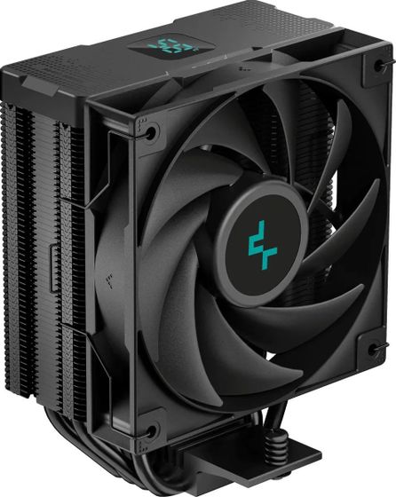Кулер для процессора Deepcool AG400 Digital BK Soc-AM5/AM4/1200/1700/1851 черный 4-pin 31.6dB Al+Cu LCD 220W 636gr Ret (R-AG400-BKNDMN-G-2)