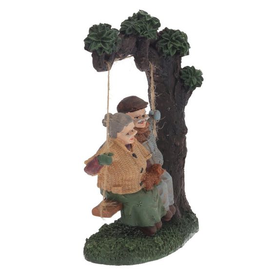 Фигурка декоративная "Бабушка с дедушкой", L19 W8 H21 см, 1 штука, дизайн микс