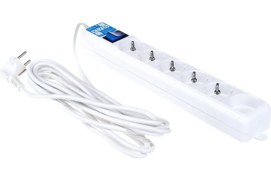 Сетевой удлинитель Power Cube PRO SPL(5+1)-16B-P-5М 6 роз. 5м белый
