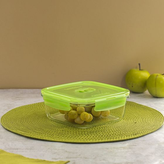 Контейнер ПЮРБОКС АКТИВ НЕОН ЗЕЛЕНЫЙ 1220мл квадратный