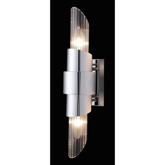 Бра Crystal Lux, Justo 2131/402, E14, 2х60 Вт, 41,7х9 см, цвет хром