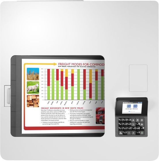 Принтер лазерный HP Color LaserJet Enterprise M554dn A4 Duplex Net белый (7ZU81A)