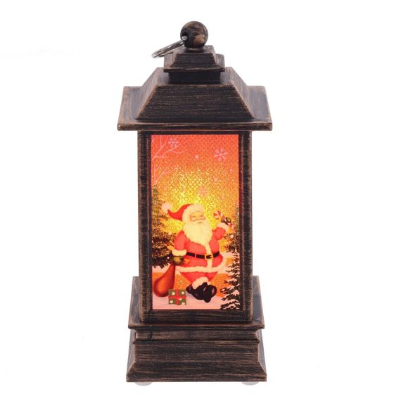 Изделие декоративное "Фонарь" (подсвет, LR44 х3шт) L5 W5 H12,5 см (блок 12), 3в.