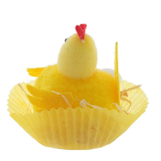 Фигурка декоративная &quot;Цыпленок в гнезде&quot;, L6 W6 H7 см, 2в.