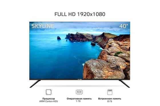 Телевизор LED 40&quot; Skyline 40LST6385 черный SmartTV безрамочный