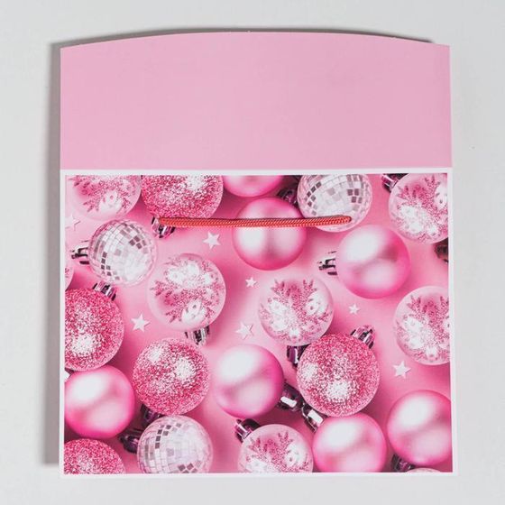 !Пакет-коробка «Розовые шары», 2 штуки, 23 × 18 × 11 см