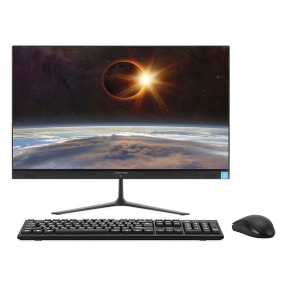 Моноблок SunWind Action AiO 23i, 23.8&quot;, IPS, N5030,8 Гб, SSD 256 Гб, UHD 605, Win11, чёрный