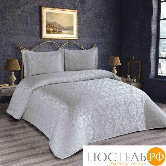 S0413/03 Покрывало EFOR Pique Bedspread NISA (240*260) с наволочками серый GRI