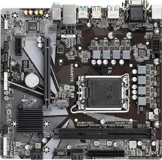 Материнская плата Gigabyte H610M S2H Soc-1700 Intel H610 2xDDR5 mATX