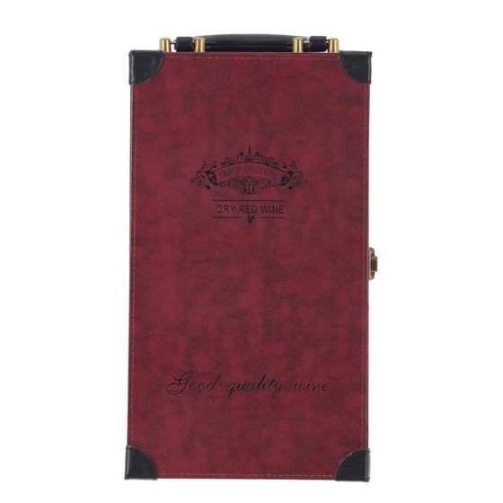 Шкатулка для бутылок с набором сомелье, Д19,5 Ш12 В35 см