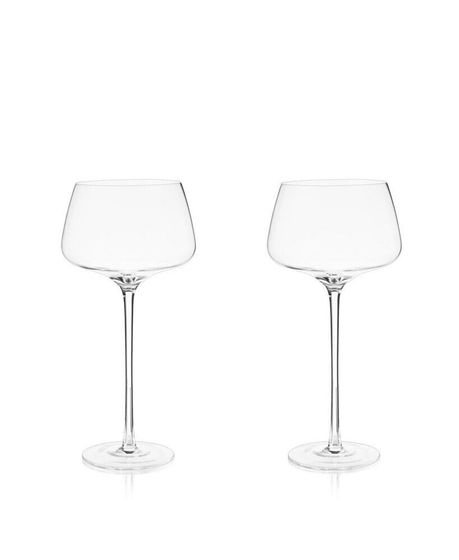 Raye Angled Amaro Spritz Crystal Glasses, Set of 2, 16 Oz