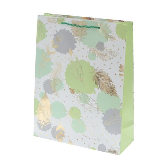 Пакет подарочный (бумага 210г/м2, блок микс 12шт), L31 W12 H40 см, 4в.