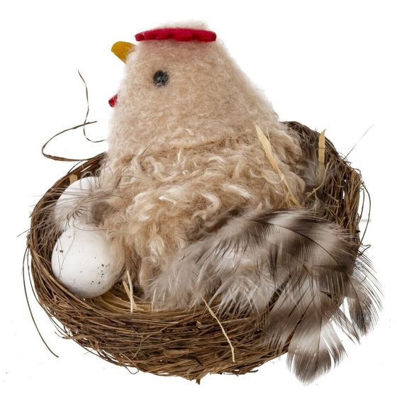 Изделие декоративное &quot;Гнездо пасхальное&quot; (блок 6шт), L7 W7 H7 см, 3в.