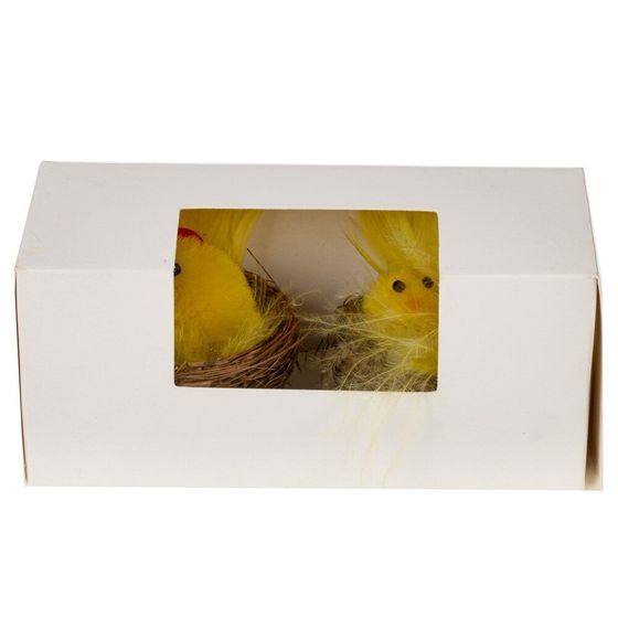 Набор из 2-х изделий декоративных &quot;Гнездо пасхальное&quot;, L11,5 W5 H5 см