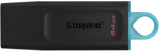 Флеш диск 64Gb Kingston DataTraveler Exodia DTX/64GB USB3.2 черный/голубой