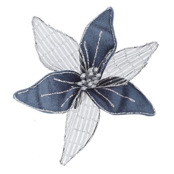 Цветок искусственный &quot;Пуансеттия&quot; (на клипсе), L16 W16 H8 см