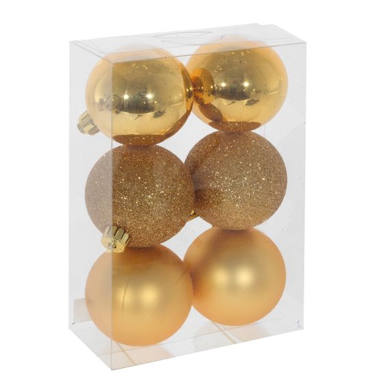 Набор из 6шт Украшение новогоднее "Шар", D 6 см, L11,5 W6 H17 см