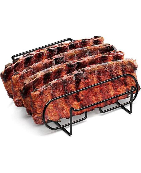 Non-Stick Rib Rack - Holds 4 Rib Racks for Grilling &amp; Barbecuing