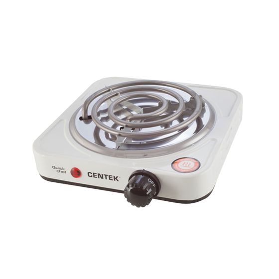 Плитка электрическая Centek CT-1508 белая, 1конф.1,0кВ, ТЭН (настольная)