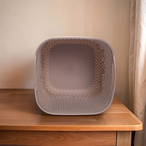 Корзина DIAMOND латте 18.8х18.8х15.8см круглая с ручками