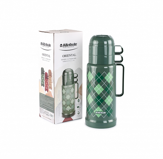 Термос ORIENTAL 1л 2 чашки