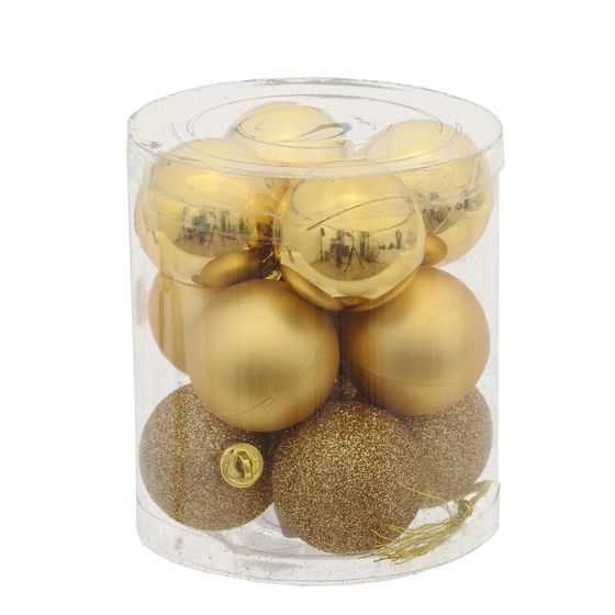 Набор из 12шт Украшение новогоднее &quot;Шар&quot;, D 4 см, L4 W4 H5 см
