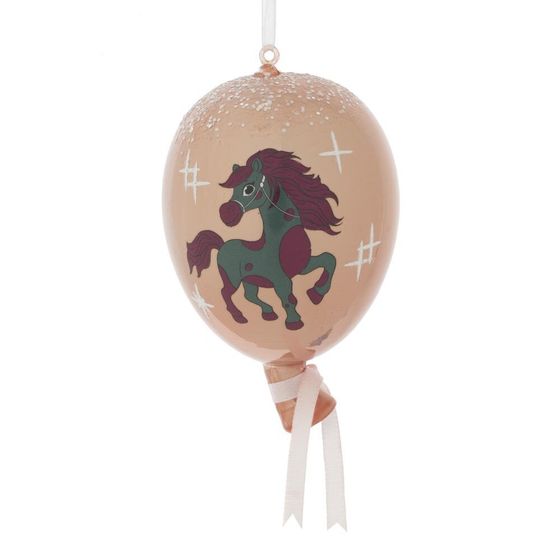 Украшение новогоднее &quot;Воздушный шарик с лошадкой&quot;, L7 W7 H11 см
