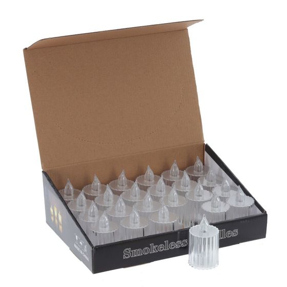 Изделие декоративное &quot;Свеча&quot; (подсветка, 3xLR54) (блок 24шт), D 3.5 см, L3,5 W3,5 H6,5 см