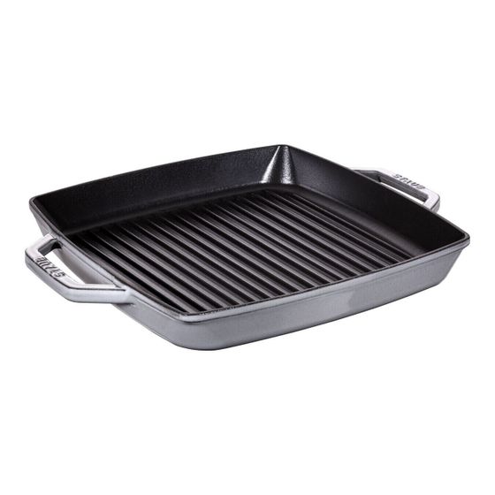 Zwilling STAUB - Square - Grill pan - Grey - Enamel - 240 °C - Cast iron