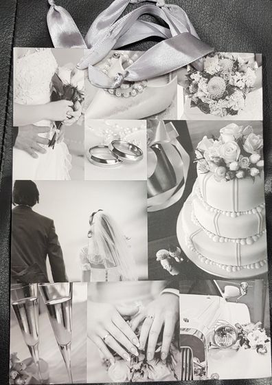 !09 НАБОР 2 ШТУКИ - Пакет бумажный " Свадьба" 17*23*10 см., дизайн микс