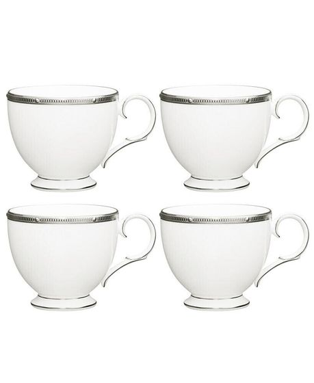 Rochelle Platinum Set of 4 Cups, Service For 4