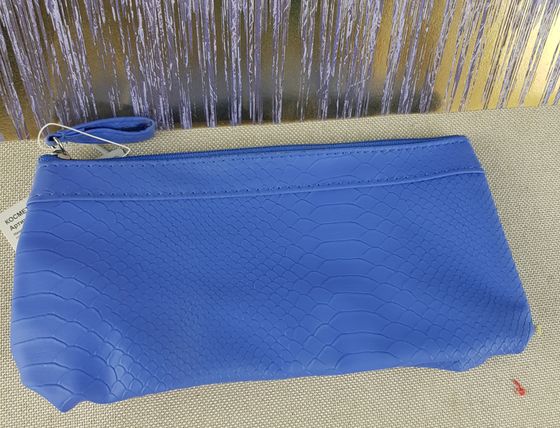 !Косметичка 12x3 цвет синий