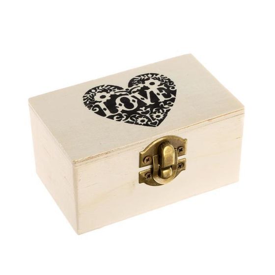 !09 Шкатулка дерево для росписи LOVE 6х10х4,7 см
