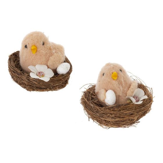 Изделие декоративное &quot;Гнездо пасхальное&quot;, L6 W6 H6 см, 2в.
