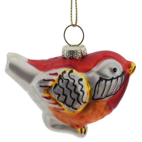 Украшение новогоднее "Птичка", L7 W4 H6 см, 3в.