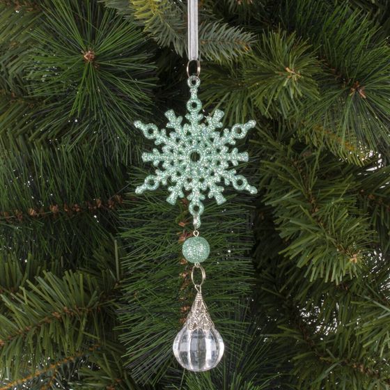 Украшение новогоднее "Снежинка", L9 W2 H16 см