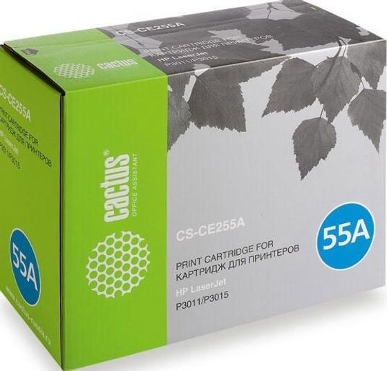 Картридж лазерный Cactus CS-CE255AS CE255A черный (6000стр.) для HP LJ P3011/P3015