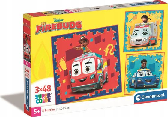 Clementoni Clementoni Puzzle 3x48el SuperColor FIREBUDS Disney Junior 25311