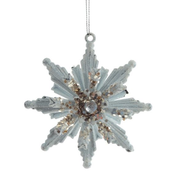 Украшение новогоднее "Снежинка", L11 W3,5 H11,5 см