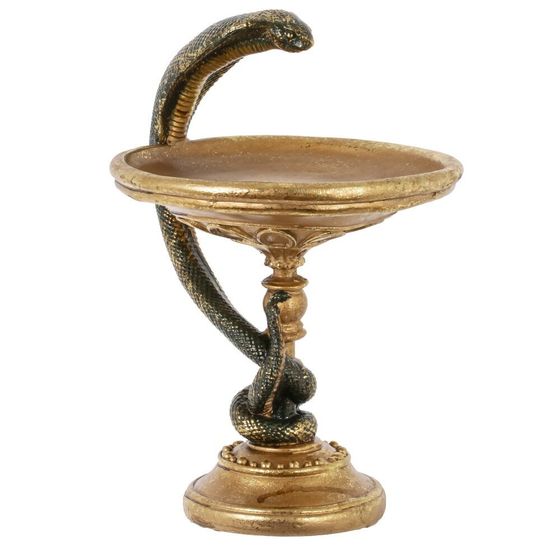 Фигурка декоративная &quot;Змея с блюдом&quot;, D 20 см, L20 W21 H30 см