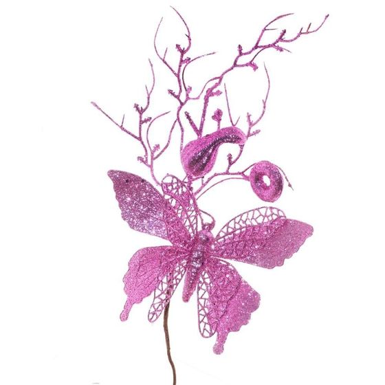 !09 Изделие декоративное "Бабочка", L15 W7 H40 см, дизайн микс