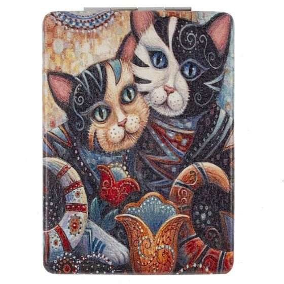 Зеркало карманное, Д6 Ш8,5 В1 см, 4в.